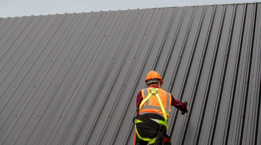Professional metal roof installation in Texas